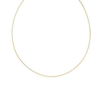 COLLIER or 750, maille oméga. Fermoir mousqueton. Longueur 45 cm. 4,05 g.