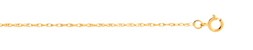 Cha&icirc;ne maille torsad&eacute;e or 750 jaune 40 cm
