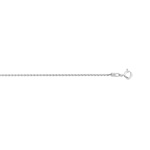 Cha�ne maille palmier or blanc 40 cm