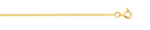 Cha&icirc;ne maille gourmette or 750 jaune 40 cm