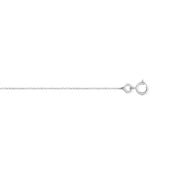 Chaîne or 750 blanc maille forçat 40 cm