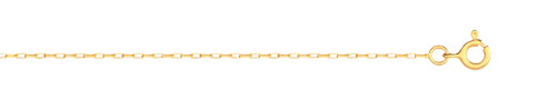 Chaine maille for&ccedil;at or 750 jaune 45 cm