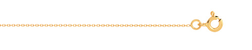 Cha&icirc;ne maille for&ccedil;at or 750 jaune 45 cm