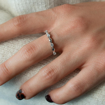 Bague argent 925 et zirconias