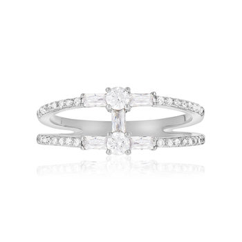 Bague argent 925 et zirconias