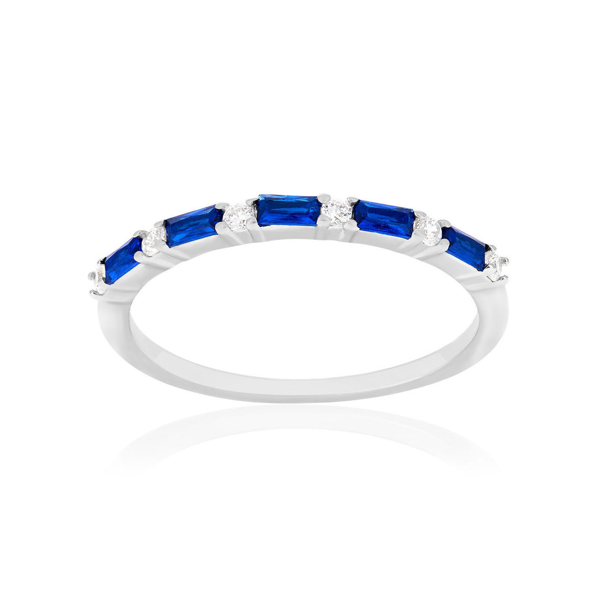 Bague argent 925 pierres imitation et zirconias