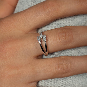 Bague argent 925 et zirconias