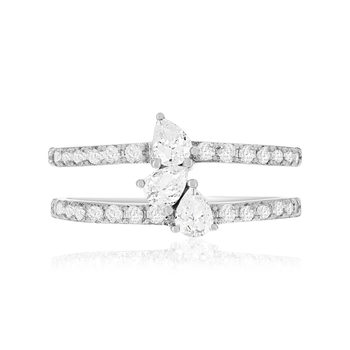 Bague argent 925 et zirconias