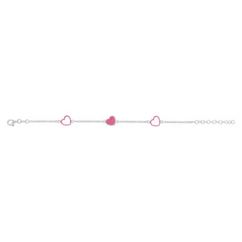 Bracelet argent 925 motif coeur 18cm motif coeur