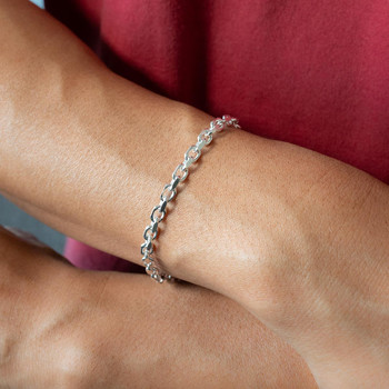 Bracelet argent 925 maille forçat 21cm