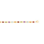 Bracelet or 750 jaune et pierres fines