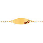 Gourmette or 750 jaune personnalisable