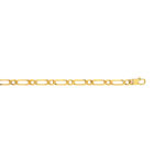Bracelet or 750 jaune maille cheval altern&eacute;e