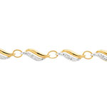 Bracelet or 750 2 tons diamants