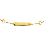 Gourmette or 750 jaune personnalisable