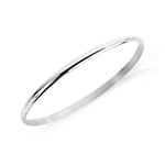 Bracelet jonc or 750 blanc