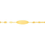 Gourmette or 750 jaune personnalisable