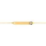Gourmette or 750 jaune personnalisable