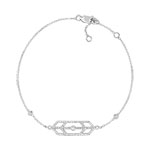 Bracelet or 750 blanc diamant