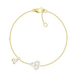 Bracelet or 750 2 tons diamant