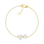 Bracelet or 750 2 tons diamant