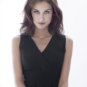 Collier or 750 jaune prénom 40 cm