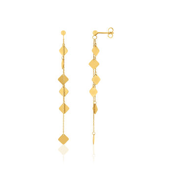Boucles d'oreilles or 750 jaune pendants et pampilles