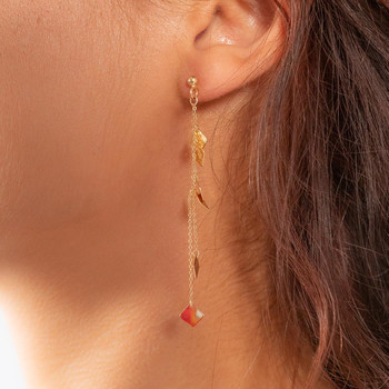 Boucles d'oreilles or 750 jaune pendants et pampilles