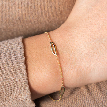 Bracelet or 750 jaune 19 cm