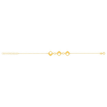 Bracelet or 750 jaune motif carrées 20cm