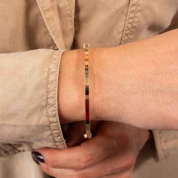 Bracelet jonc or 375 jaune 18,5cm