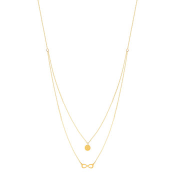 Collier or 750 jaune motif infini 45cm