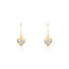 Boucles d'oreilles or 750 jaune zirconia