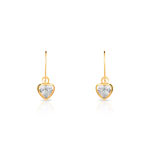 Boucles d&rsquo;oreilles or 750 jaune zirconia