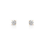Boucles d&rsquo;oreilles or 750 jaune zirconia