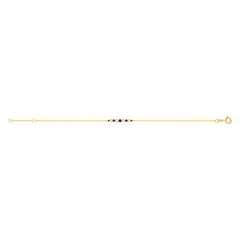 Bracelet or 750 jaune saphirs et diamants 18cm