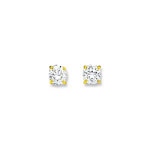 Boucles d&rsquo;oreilles or 750 jaune zirconia
