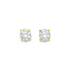 Boucles d'oreilles or 750 blanc zirconia