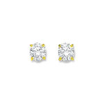 Boucles d'oreilles or 750 blanc zirconia