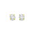 Boucles d'oreilles or 750 blanc zirconia