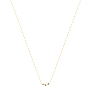 Collier or 375 jaune saphirs et zirconias 45cm