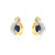 Boucles d&rsquo;oreilles or 750 2 tons saphir