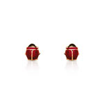 Clous d&rsquo;oreilles or 750 jaune laque