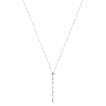 925 zilver en zirkonia's halsketting 45cm