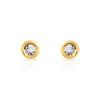 Boucles d'oreilles or 750 jaune diamant