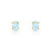 Boucles d'oreilles or 750 jaune aigue-marine