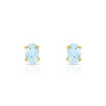 Boucles d&rsquo;oreilles or 750 jaune aigue-marine