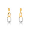 Boucles d'oreilles or 750 2 tons diamant