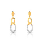 Boucles d&rsquo;oreilles or 750 2 tons diamant