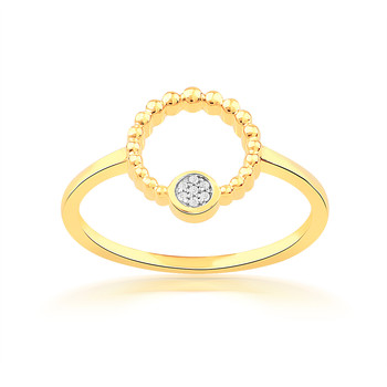 Bague or 750 2 tons diamants